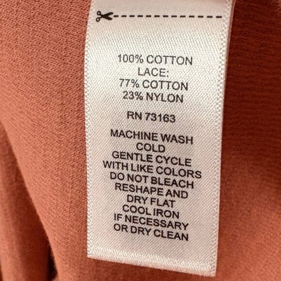 Cupio Dark Peach Long Sleeve Top with Ruffle Detail - Picture 4 of 5